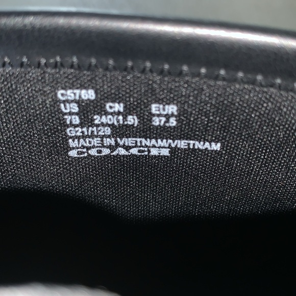 Coach Black Womens Nala Bootie size 7 chunky heel logo - Picture 7 of 10